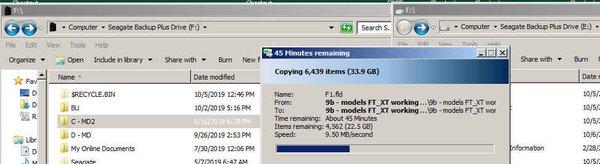 File Transfer USB 3.0,  9.5 MB/s