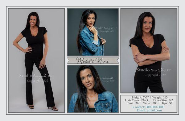 Graphic Design Services for Actor & Model Comp Cards