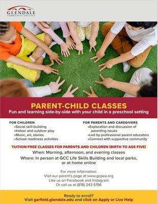 Parent child classes information and photo