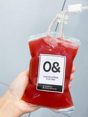 Blood Type 0& - Refreshing watermelon strawberry jasmine green tea (suitable for all blood types )