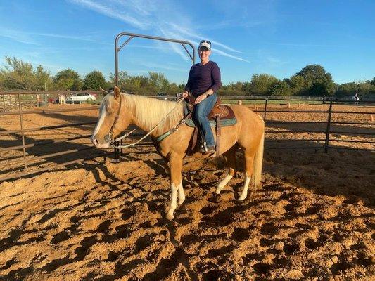 Working in the round pen.