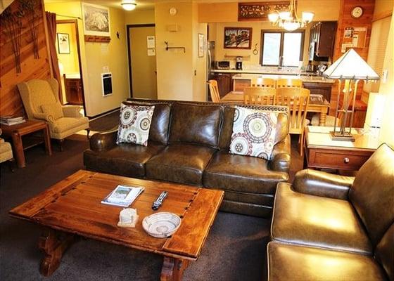 #54 at Wildflower Condo in Mammoth Lakes, New Upgrades... view from living room to kitchen.