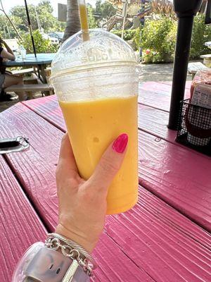 Mango pineapple smoothie. So yummy.