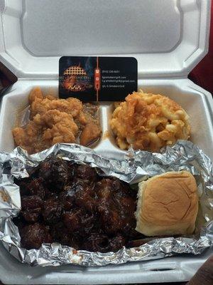 Smoked Ox Tails, Baked MAC & Cheese & Candied Yams. Amazing Food!!!