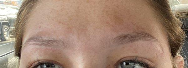 Post eyebrow tint and wax