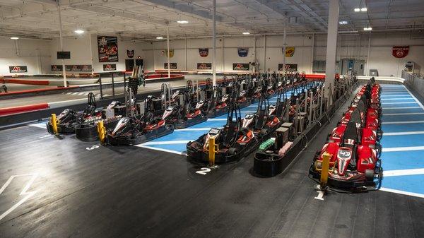 Our all-electric go karts are the fastest in the industry and capable of reaching speeds of up to 45 mph!