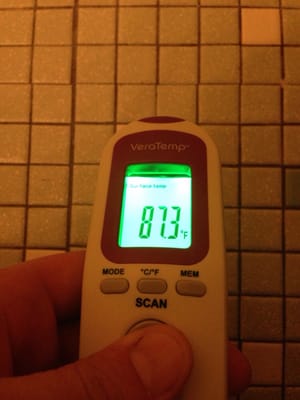 Bathroom floor temp with NO heat on