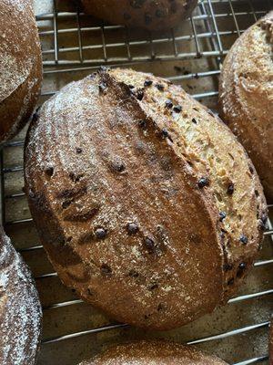 Coffee Bread, with chocolate chips.