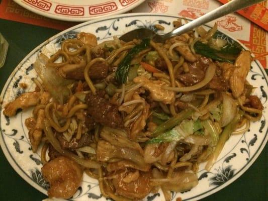 Combination Lo Mein. Huge portion. Excellent taste.