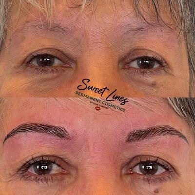 Brow enhancement - truly frames the eyes and bring back a youthful appearance - so pretty !!