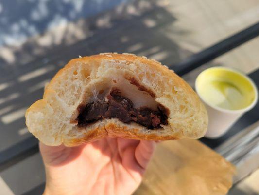 Red bean mochi bun, so good!