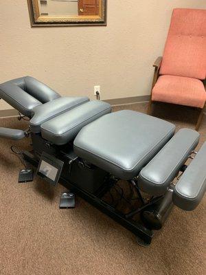 Our new table is great for Manual treatments but also can perform Flexion Distraction and Decompression