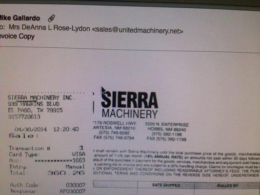 Sierra Machinery, Inc.