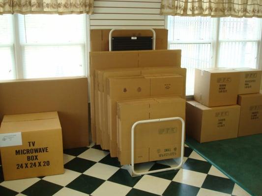 We have boxes as well as other moving and packing supplies.