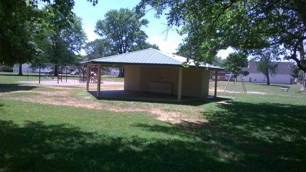 shelter and restrooms