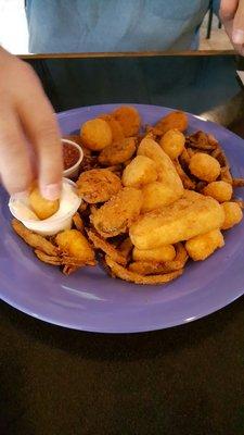 Sampler...with fried pickles!