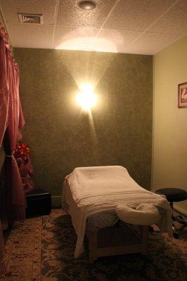 Large, relaxing massage suite