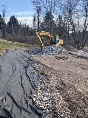 Driveway/parking area and culvert restoration