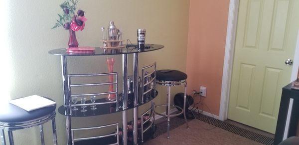 I am a returning customer. My forth purchase was a bar. I love it. Office / Playroom  Thank you