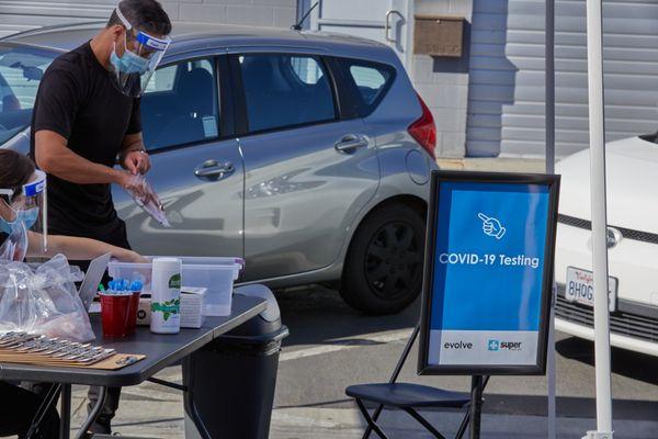 Drive-thru testing service at our Van Nuys location.