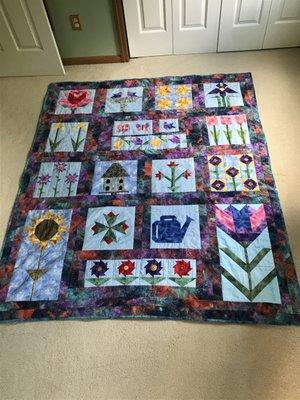 I had a quilt block of the month kit and ran out of blue background fabric and was able to get some curbside.