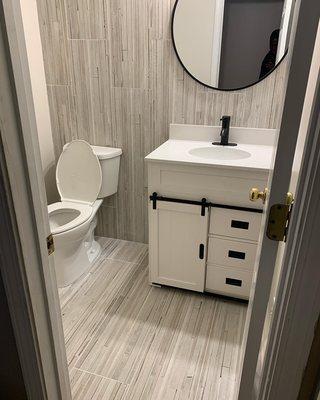 Powder room renovation