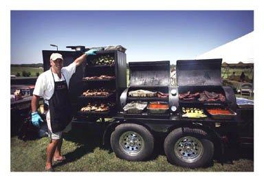 24 x 72" Mobile Smoker with 24" x 24" upright slow smoker