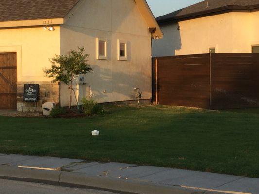 1222 Gruene Estates continuously lets water  overflow into street.  After several complaints, NBU takes no action on this aquifer drain.