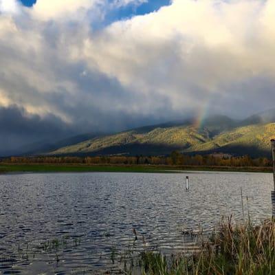 A rainbow popped up while duck hunting.