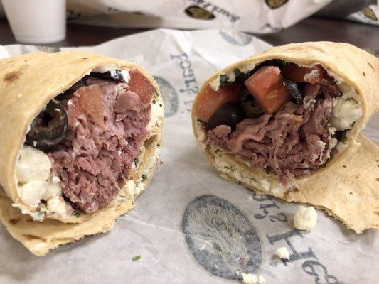 Roast beef wrap.