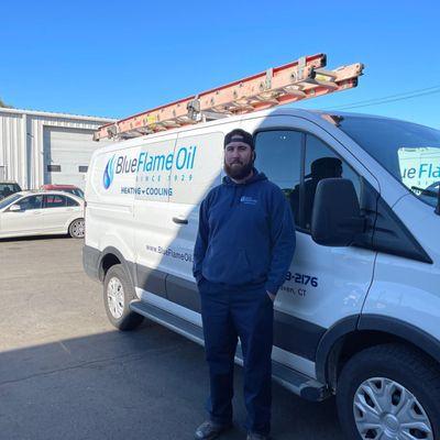 Service Technician, Nick, With His Van