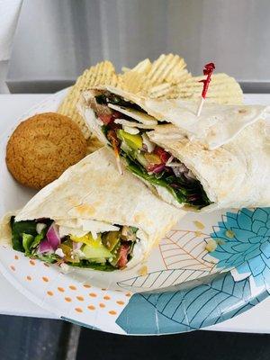 Greek salad wrap