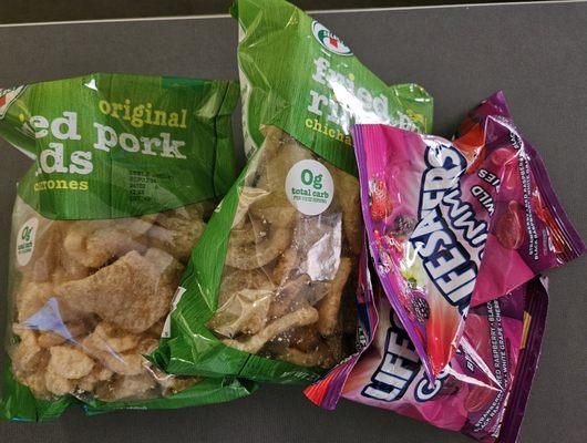 5'9'2024 Pork Rinds 2/$3, Gummies 2/$5 !!