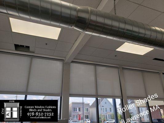 Crushing the glare and oppressive heat Solar Shades saved the day in this Lawrence MA business!