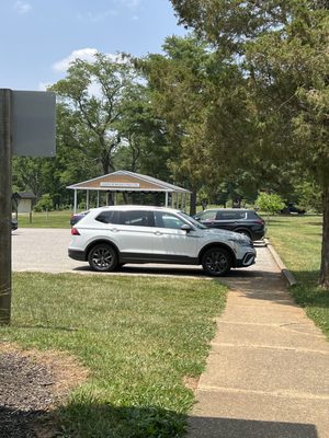 Parking area and pavillion