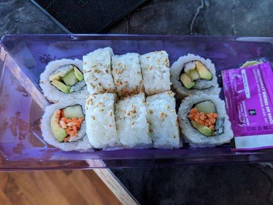 Vegan sushi at the new WinCo!? What! And good.