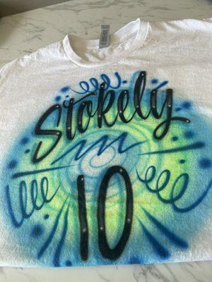 Shirt airbrushed