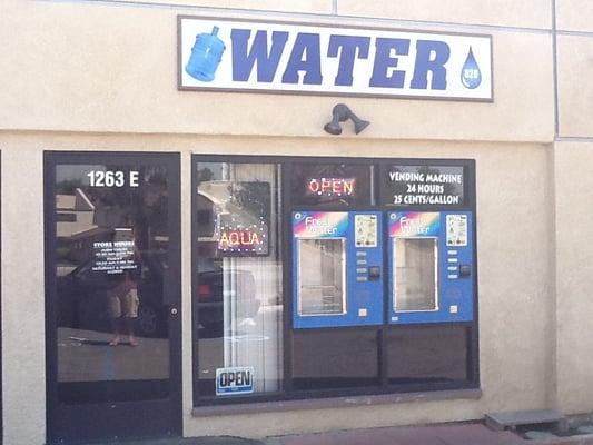 Front of the Store with two outside machines.