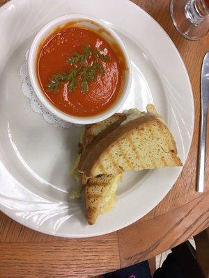 Grilled cheese with tomato soup