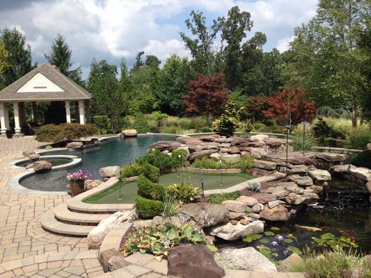 Saltwater Pool, Putting Greens, Koi Pond and Pavilion