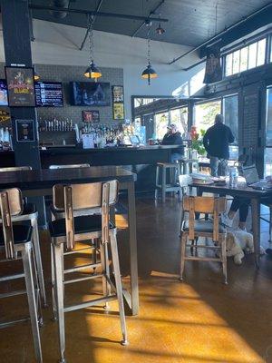 Interior looking at bar