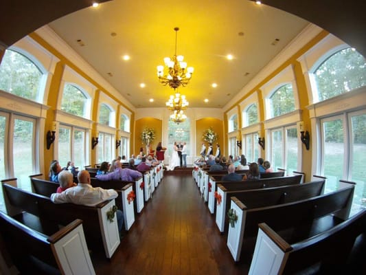 Wedding of Jennifer and Joe Shepherd at St. John's Chapel by the creek!  GoPro shot from the ceremony!