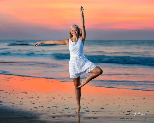 High School Senior Beach Sunrise session in Myrtle Beach, SC. www.joecarrphotography.com