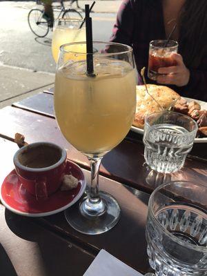 Brunch punch and macchiato