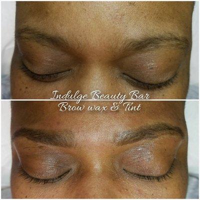 Brow wax and tint.