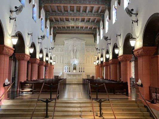 Inside mausoleum, they have masses here as well.