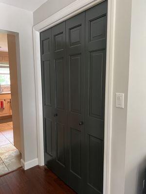 Love the paint on this closet