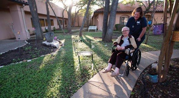 Frank and hospice nurse.