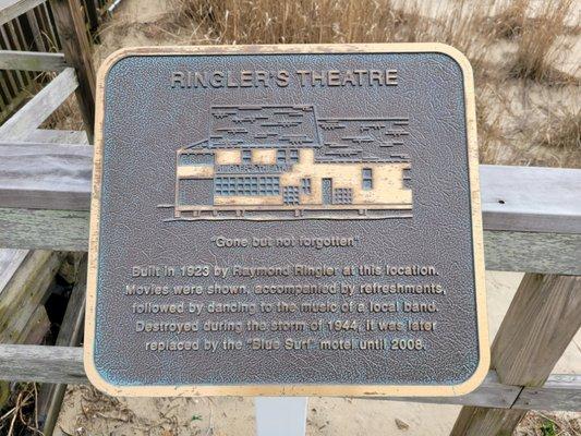 Ringler's theater plaque