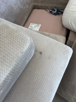 Stains on couch cushions